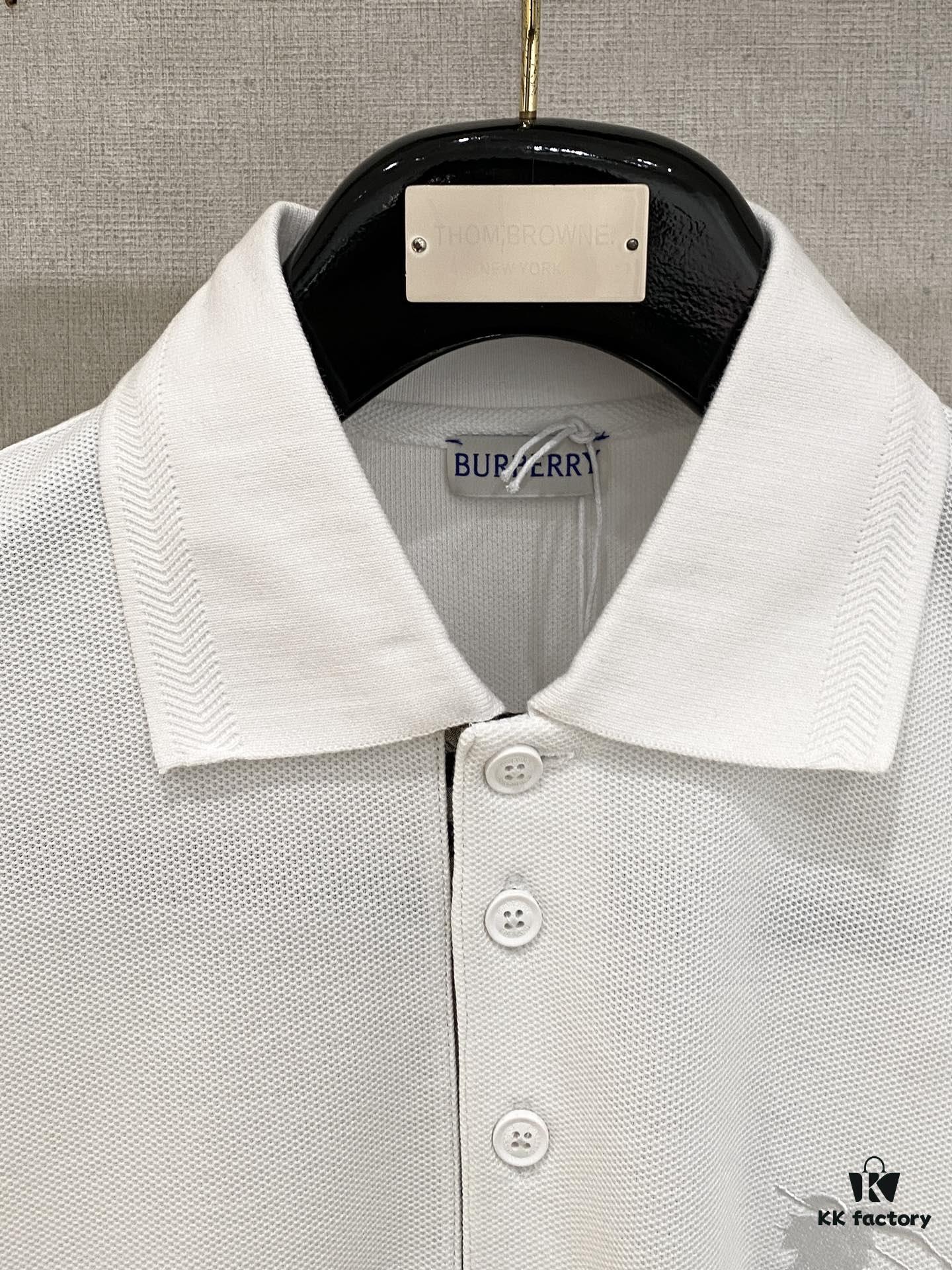 Burberry, 2025 Latest Short Sleeve T-Shirt, Stylish and Handsome with Exquisite Embroidered Logo on Chest, Simple and Versatile Design