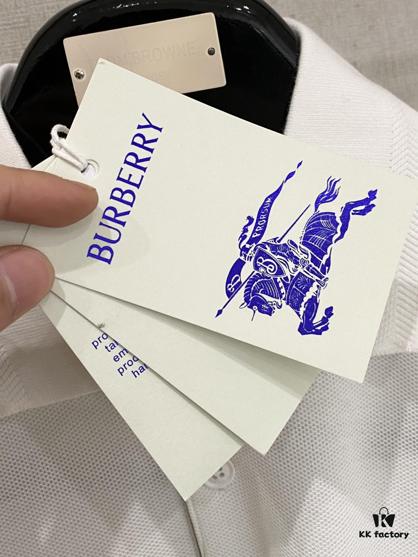 Burberry, 2025 Latest Short Sleeve T-Shirt, Stylish and Handsome with Exquisite Embroidered Logo on Chest, Simple and Versatile Design