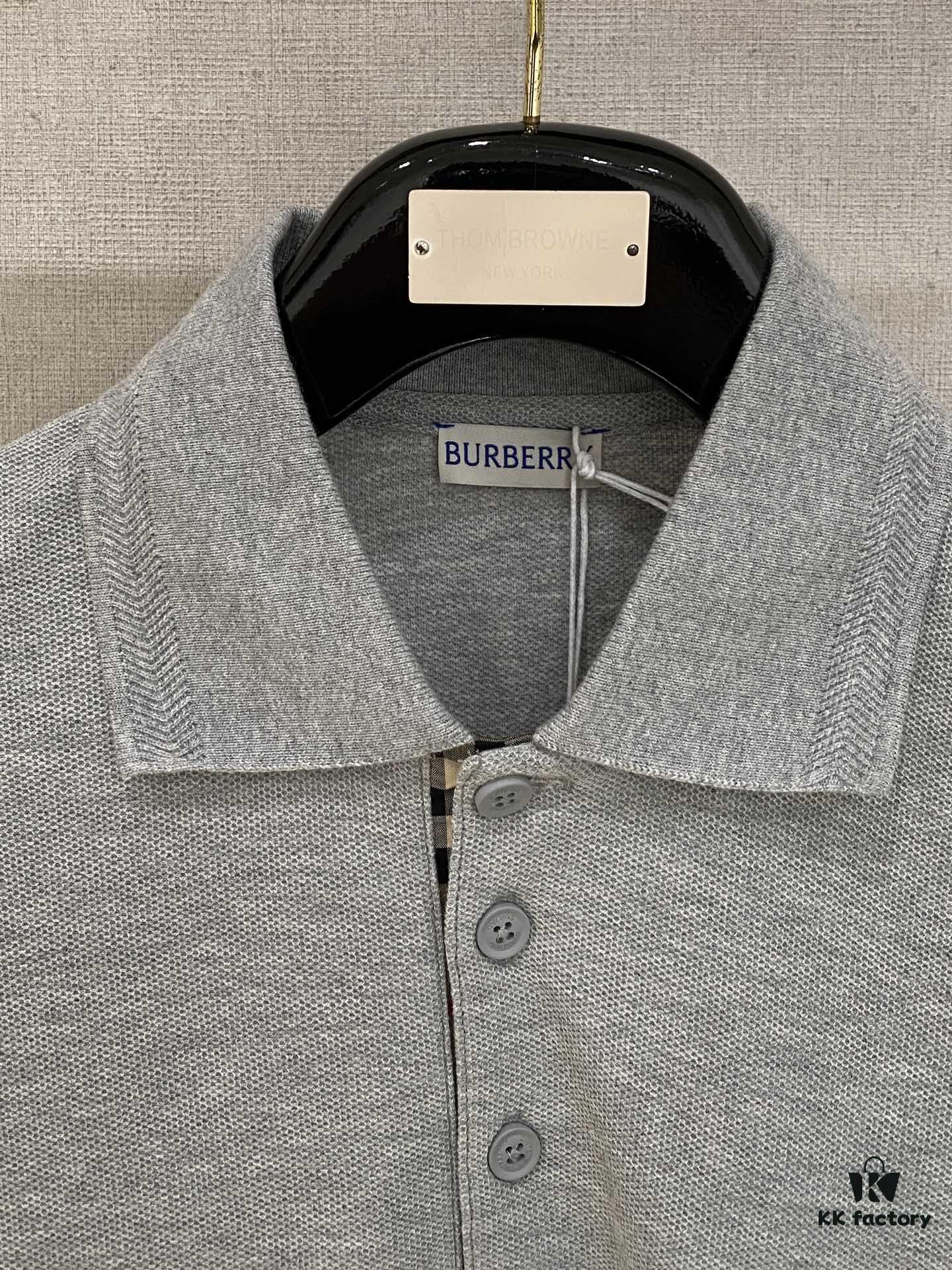 Burberry, 2025 Latest Short Sleeve T-Shirt, Stylish and Handsome with Exquisite Embroidered Logo on Chest, Simple and Versatile Design
