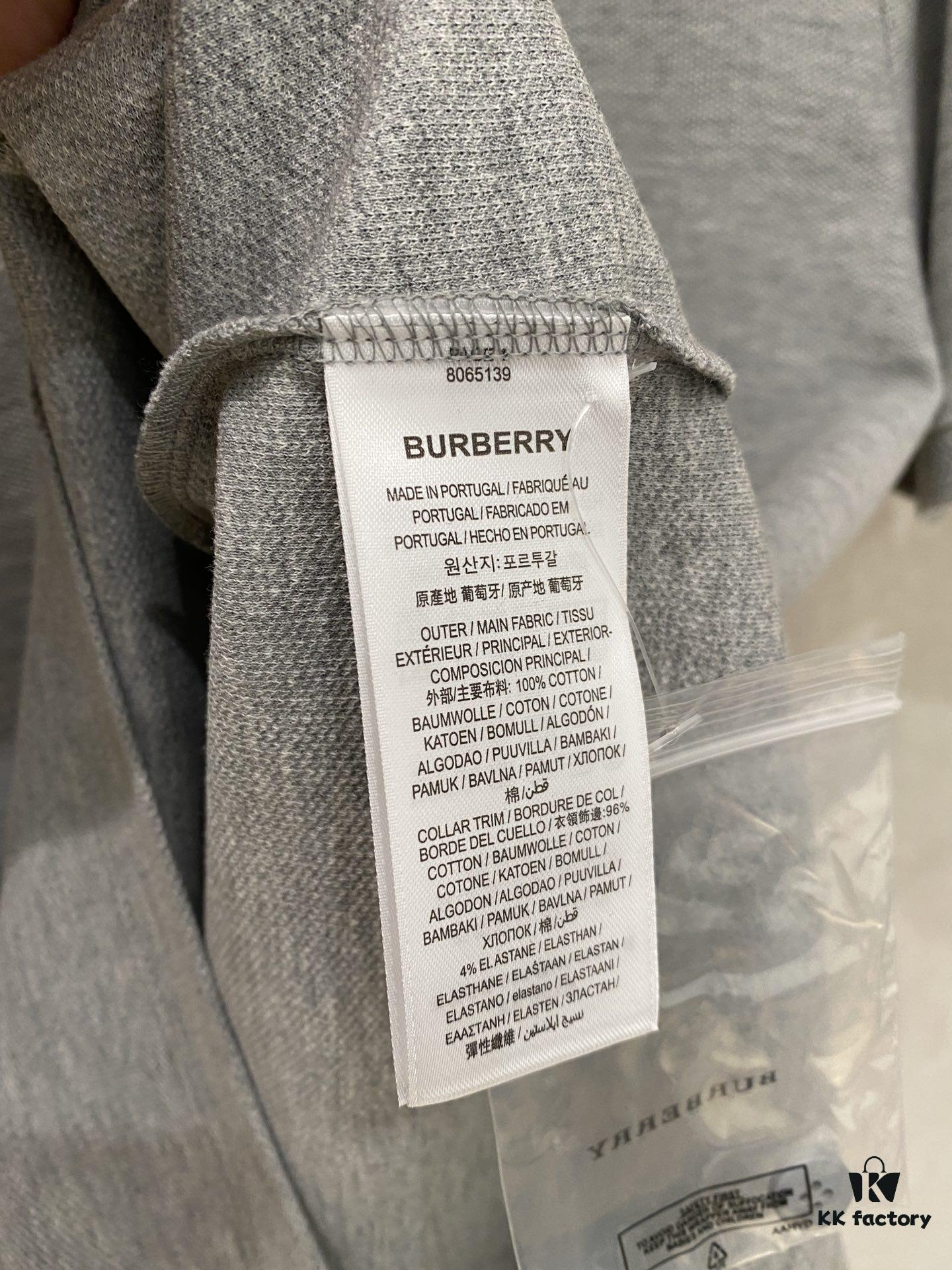 Burberry, 2025 Latest Short Sleeve T-Shirt, Stylish and Handsome with Exquisite Embroidered Logo on Chest, Simple and Versatile Design
