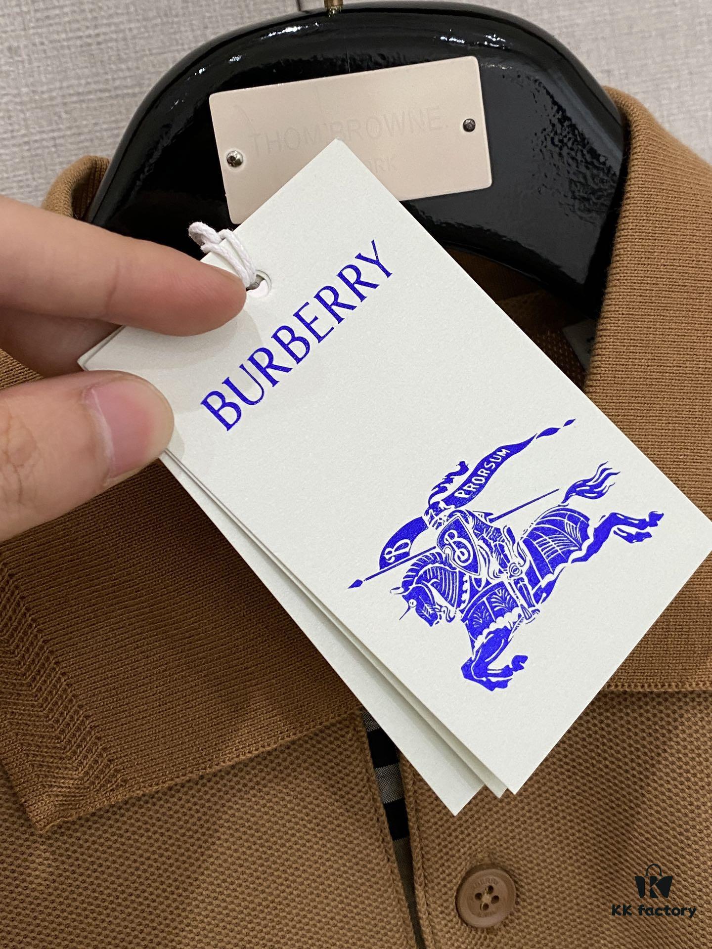 Burberry, 2025 Latest Short Sleeve T-Shirt, Stylish and Handsome with Exquisite Embroidered Logo on Chest, Simple and Versatile Design