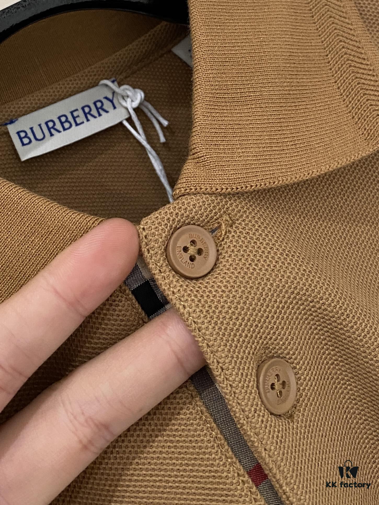 Burberry, 2025 Latest Short Sleeve T-Shirt, Stylish and Handsome with Exquisite Embroidered Logo on Chest, Simple and Versatile Design