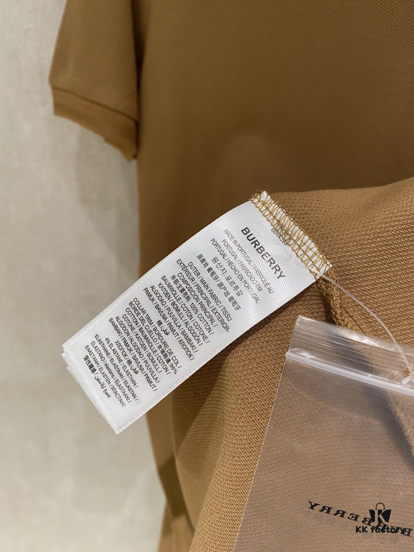 Burberry, 2025 Latest Short Sleeve T-Shirt, Stylish and Handsome with Exquisite Embroidered Logo on Chest, Simple and Versatile Design