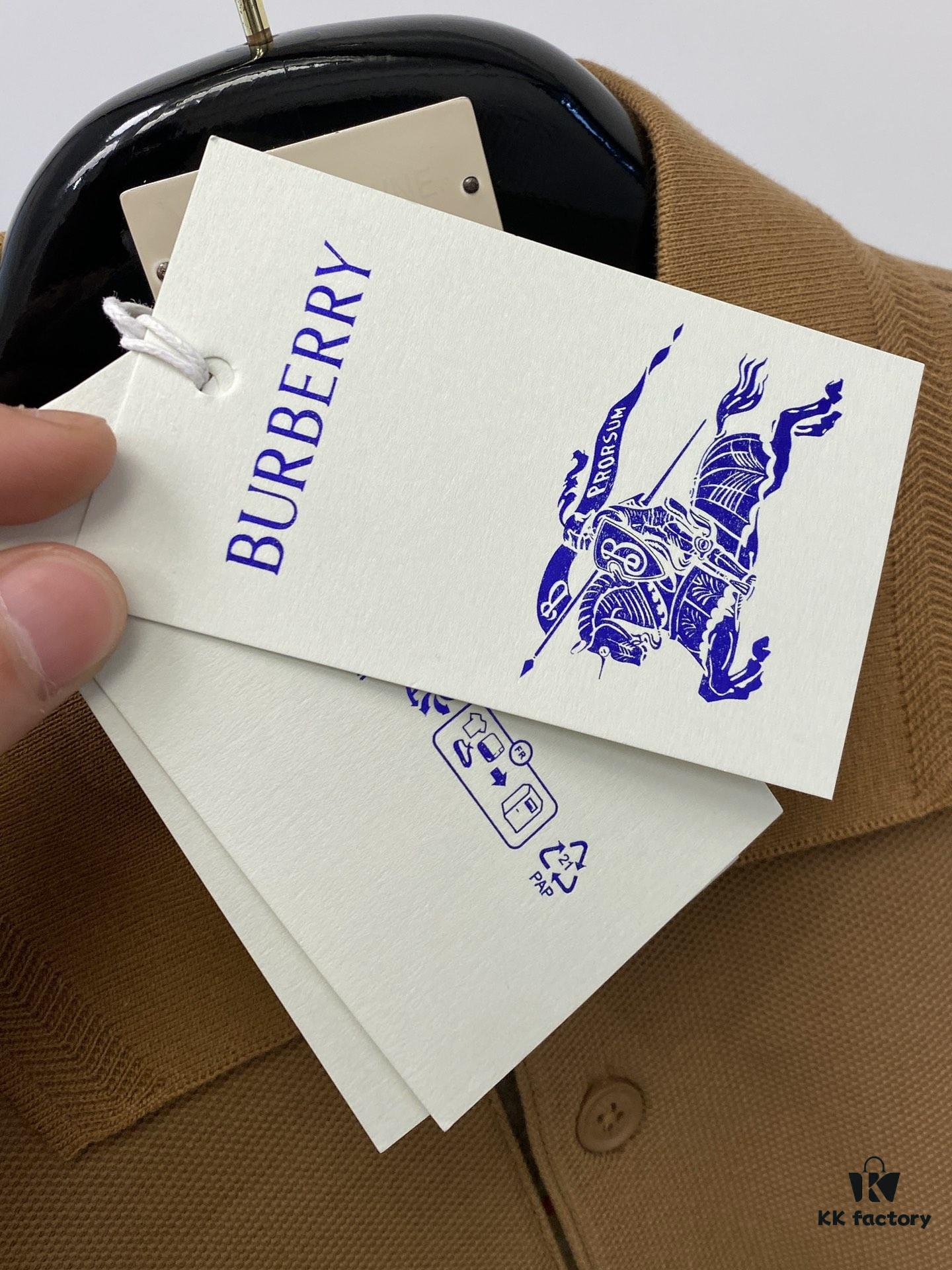 Burberry, 2025 Latest Short Sleeve T-Shirt, Stylish and Fashionable with Exquisite Embroidered Logo on Chest, Simple and Versatile Design