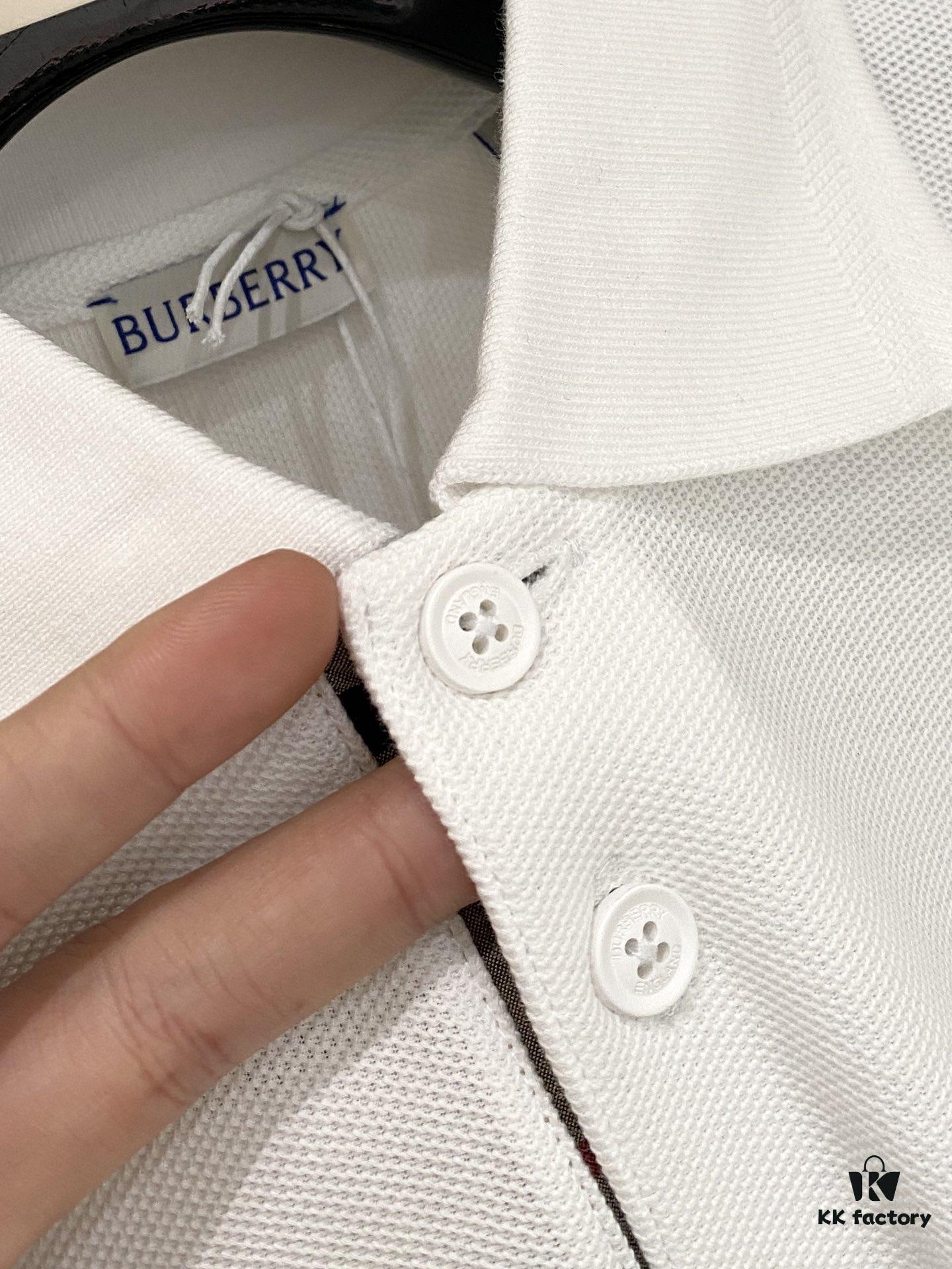 Burberry, 2025 Latest Short Sleeve T-Shirt, Stylish and Handsome with Exquisite Embroidered Logo on Chest, Simple and Versatile Design