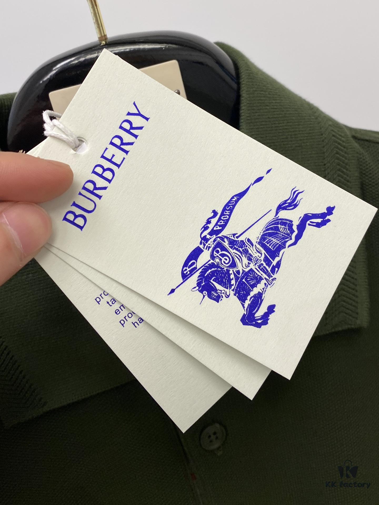 Burberry, 2025 Latest Short-Sleeve T-Shirt, Stylish and Fashionable with Exquisite Embroidered Logo on Chest, Simple and Versatile Design