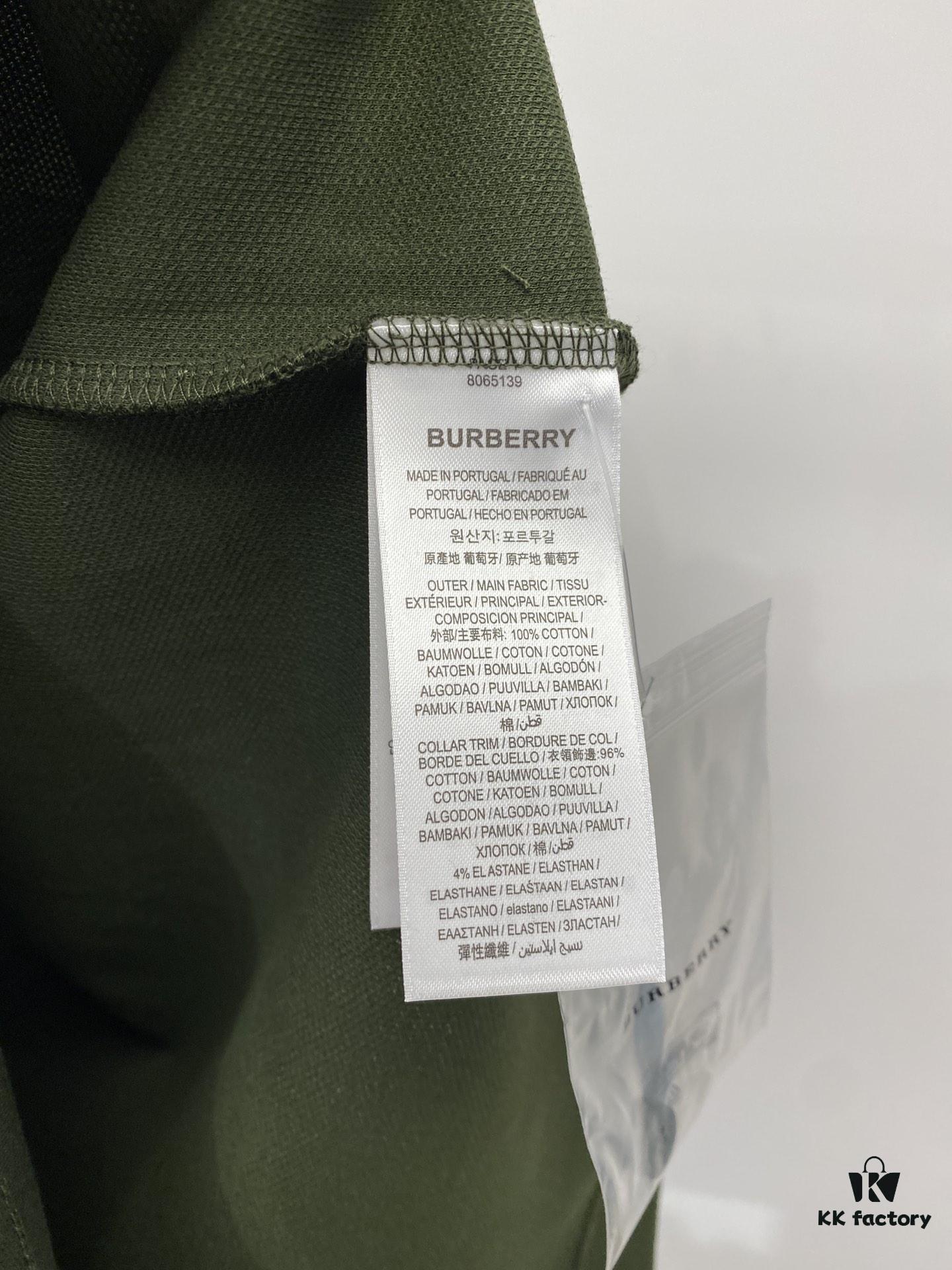 Burberry, 2025 Latest Short-Sleeve T-Shirt, Stylish and Fashionable with Exquisite Embroidered Logo on Chest, Simple and Versatile Design