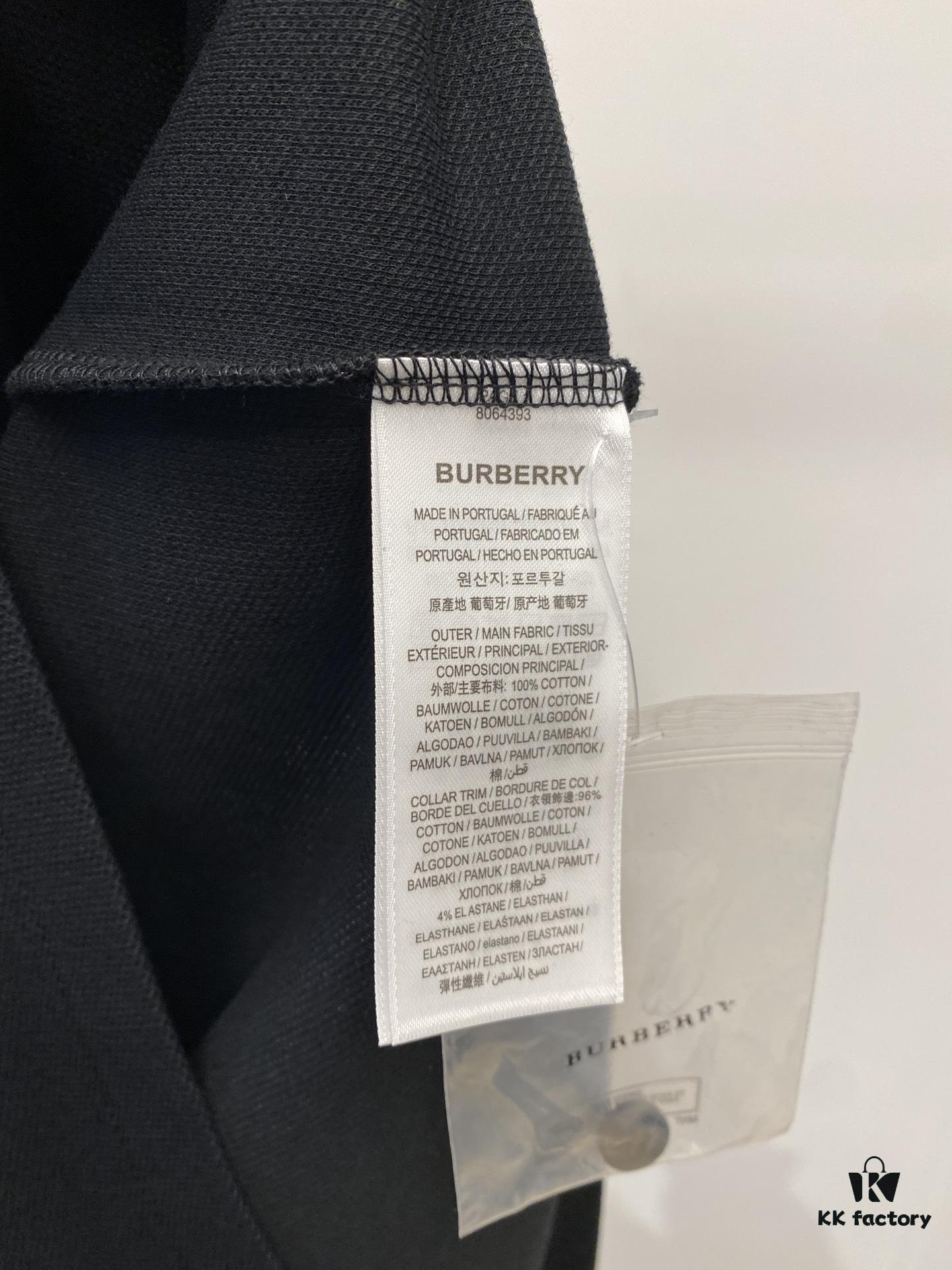 Burberry, 2025 Latest Short Sleeve T-Shirt, Stylish and Handsome with Exquisite Embroidered Logo on Chest, Minimalist and Versatile Design