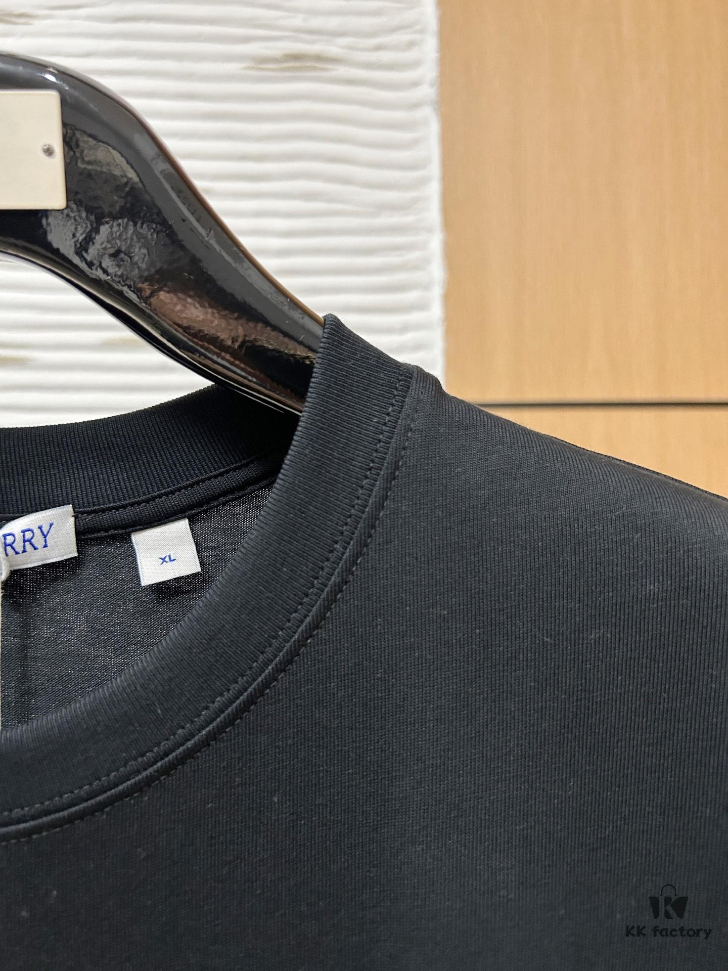 Burberry, 2025 Latest Short Sleeve T-Shirt, Stylish and Handsome with Exquisite Embroidered Logo on Chest, Simple and Versatile Design