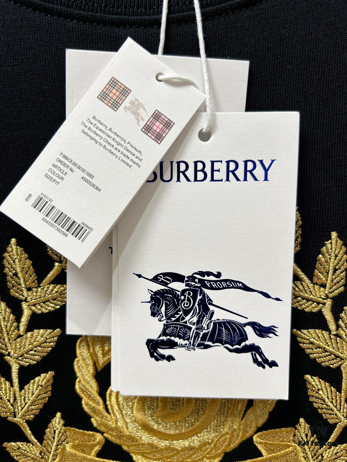Burberry, 2025 Latest Short Sleeve T-Shirt, Stylish and Handsome with Exquisite Embroidered Logo on Chest, Simple and Versatile Design