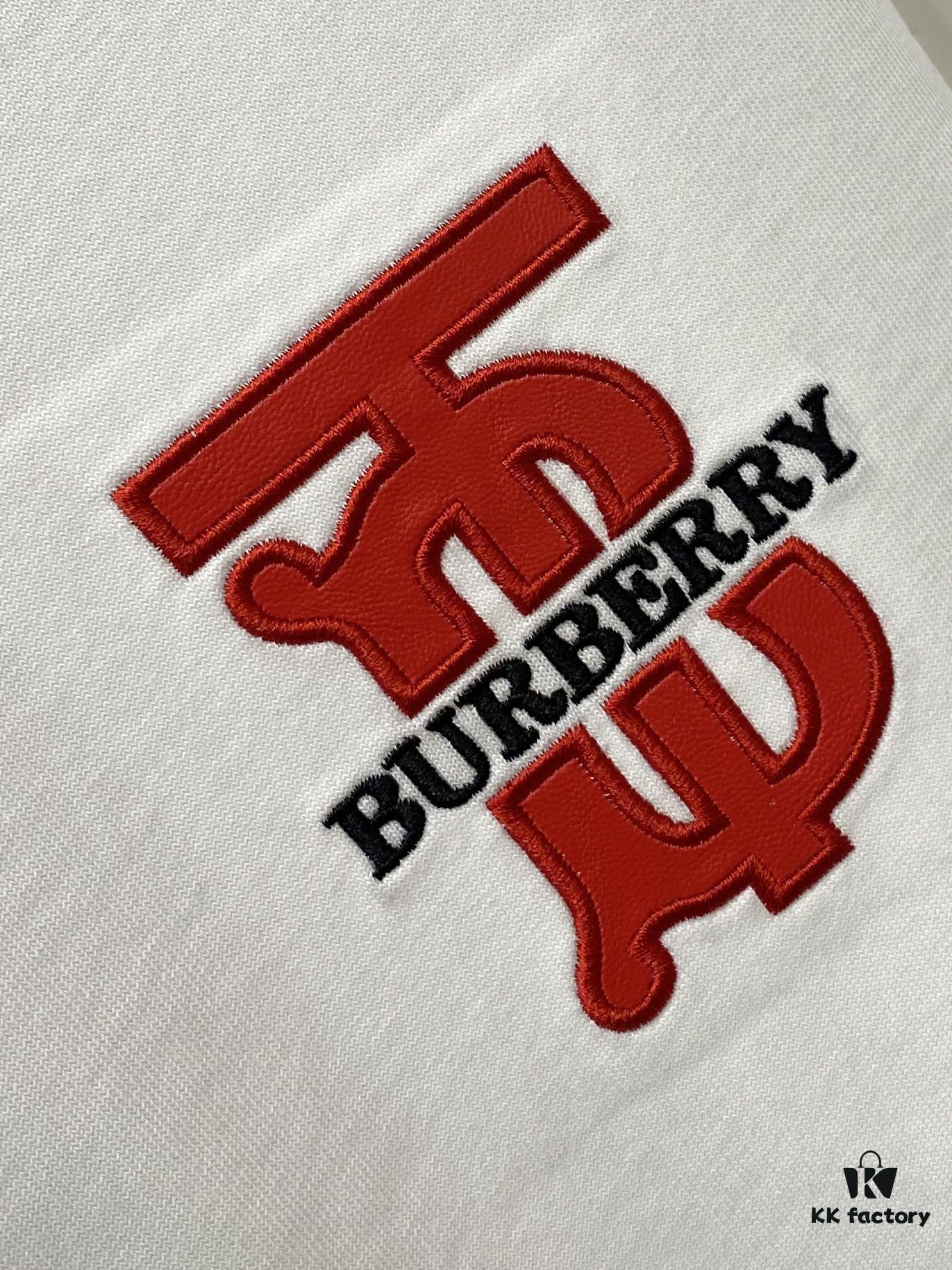 Burberry, 2025 Latest Short-Sleeve T-Shirt, Stylish and Handsome with Exquisite Embroidered Logo on Chest, Simple and Versatile Design