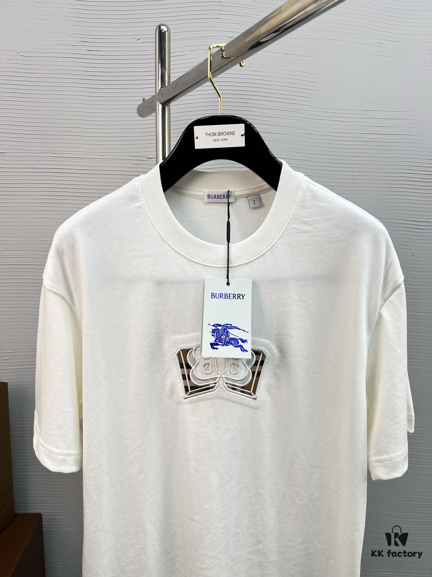 BBR 25SS Spring/Summer T-Shirt! Black and White Printed Crew Neck Short Sleeve Tee