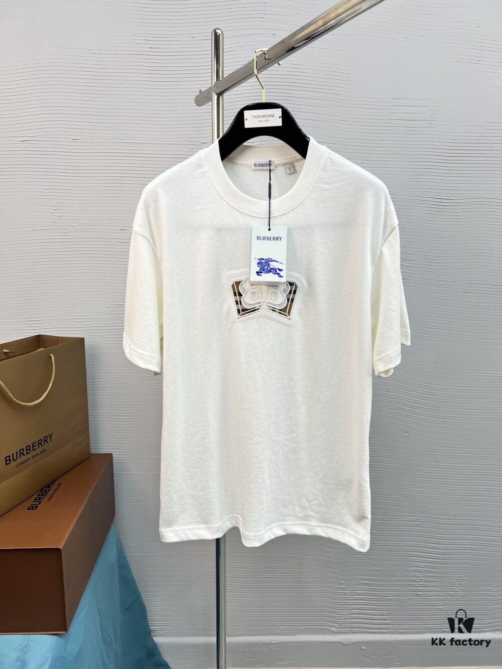 BBR 25SS Spring/Summer T-Shirt! Black and White Printed Crew Neck Short Sleeve Tee