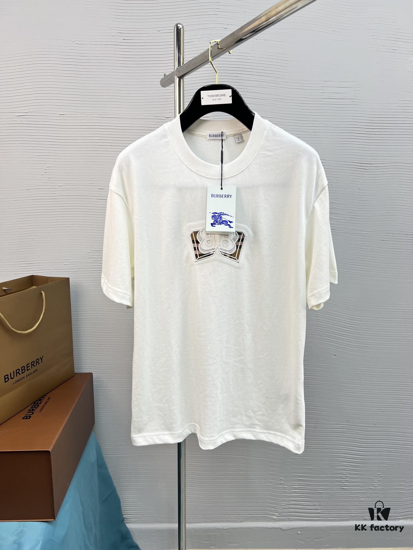 BBR 25SS Spring/Summer T-Shirt! Black and White Printed Crew Neck Short Sleeve Tee