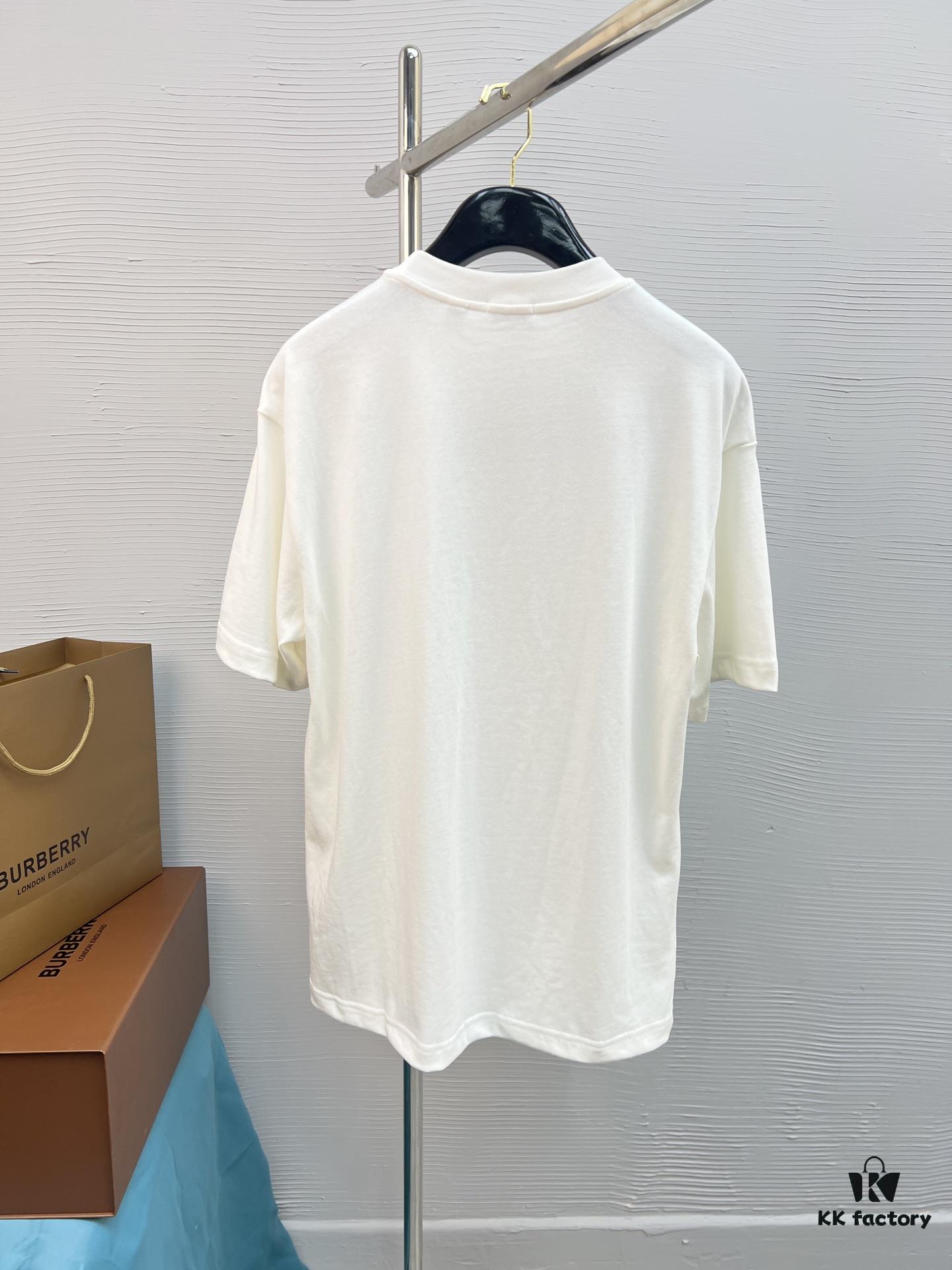 BBR 25SS Spring/Summer T-Shirt! Black and White Printed Crew Neck Short Sleeve Tee