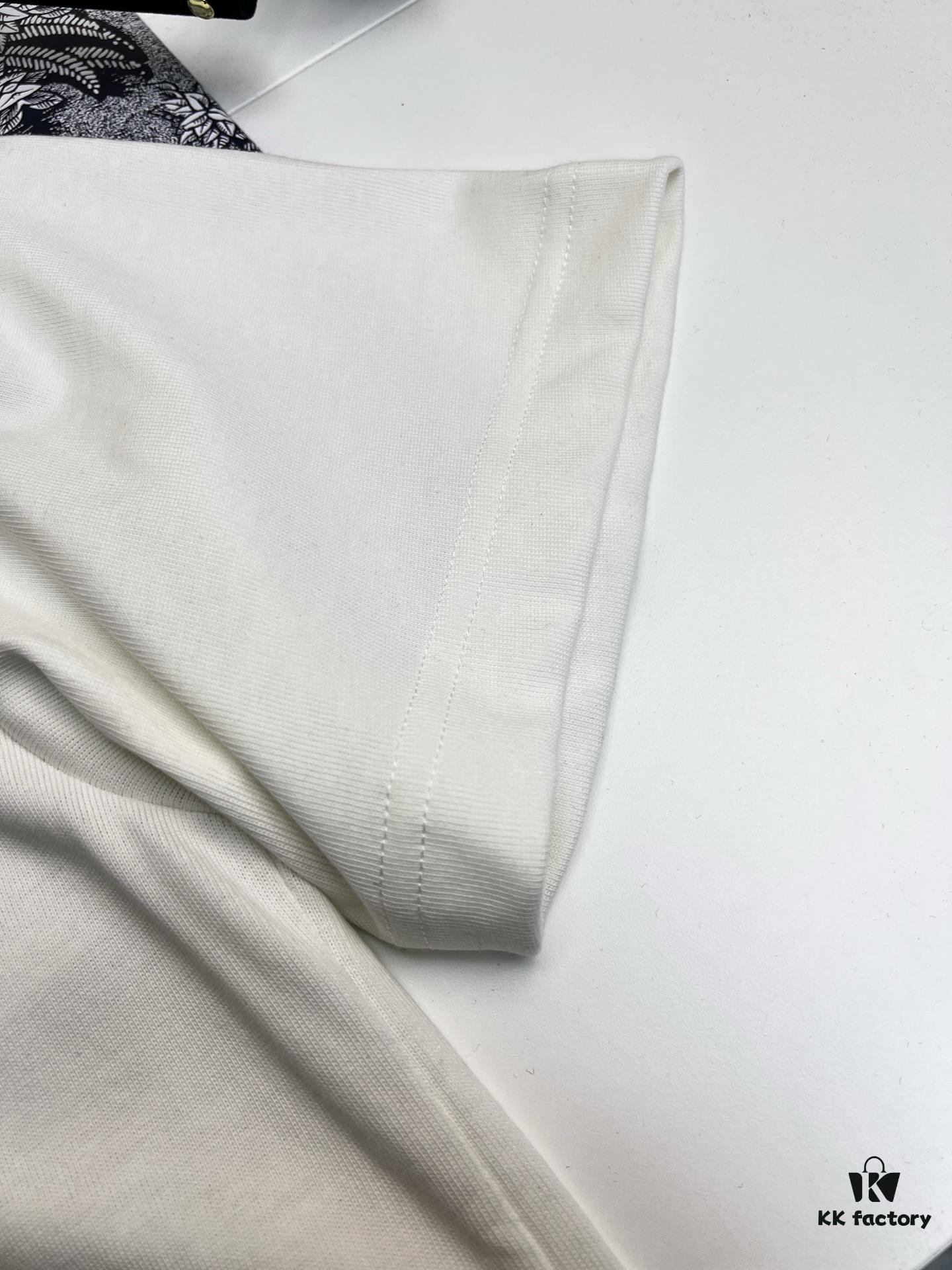 BBR 25SS Spring/Summer T-Shirt! Black and White Printed Crew Neck Short Sleeve Tee