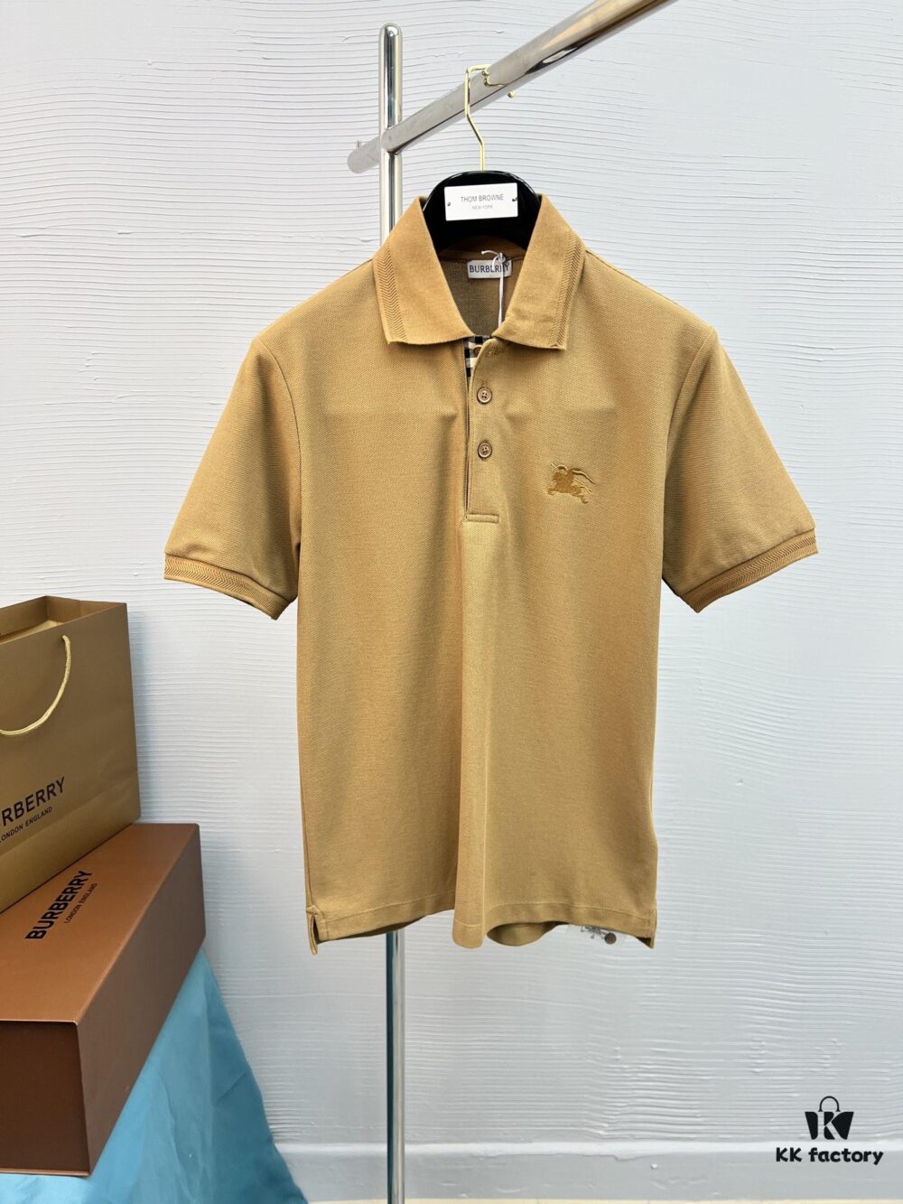 BBR 25SS Spring/Summer Polo Shirt, Black and White Printed Round-Neck Short-Sleeve T-Shirt