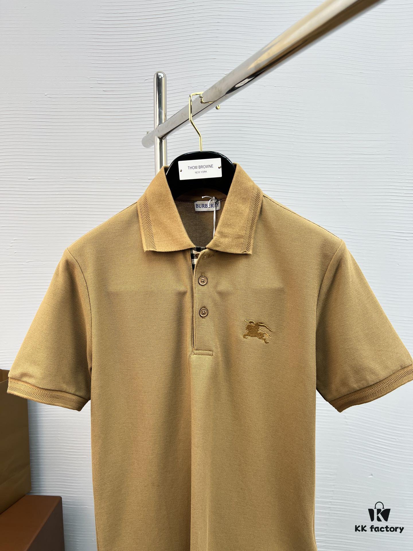 BBR 25SS Spring/Summer Polo Shirt, Black and White Printed Round-Neck Short-Sleeve T-Shirt