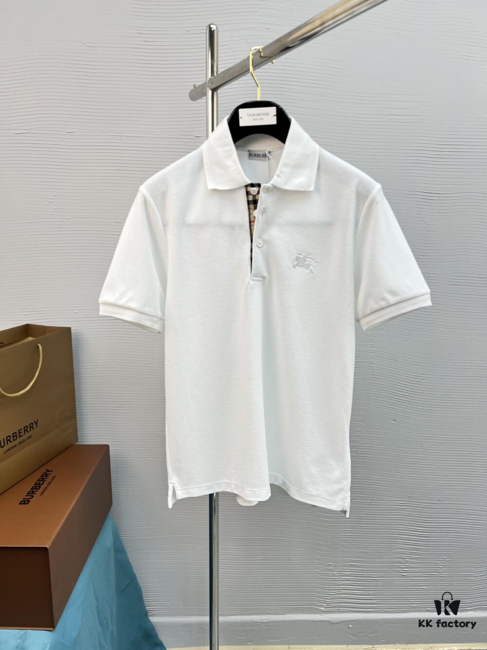 BBR 25SS Spring/Summer Polo Shirt – Black and White Printed Crew Neck Short Sleeve T-Shirt