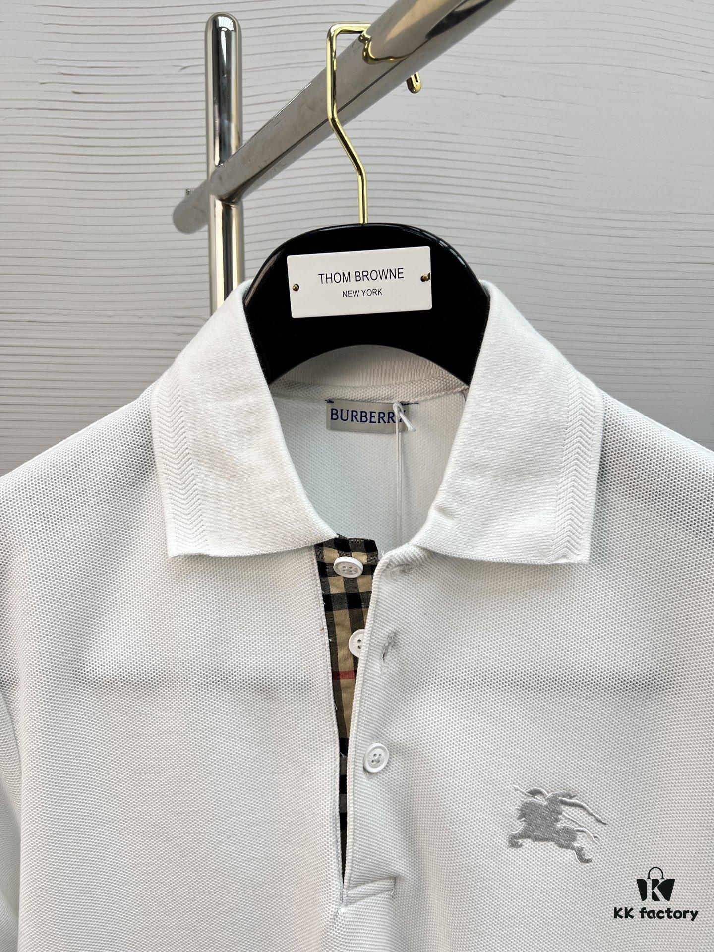 BBR 25SS Spring/Summer Polo Shirt – Black and White Printed Crew Neck Short Sleeve T-Shirt