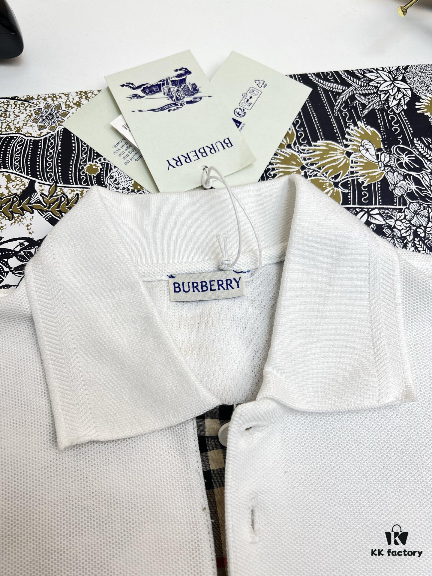 BBR 25SS Spring/Summer Polo Shirt – Black and White Printed Crew Neck Short Sleeve T-Shirt