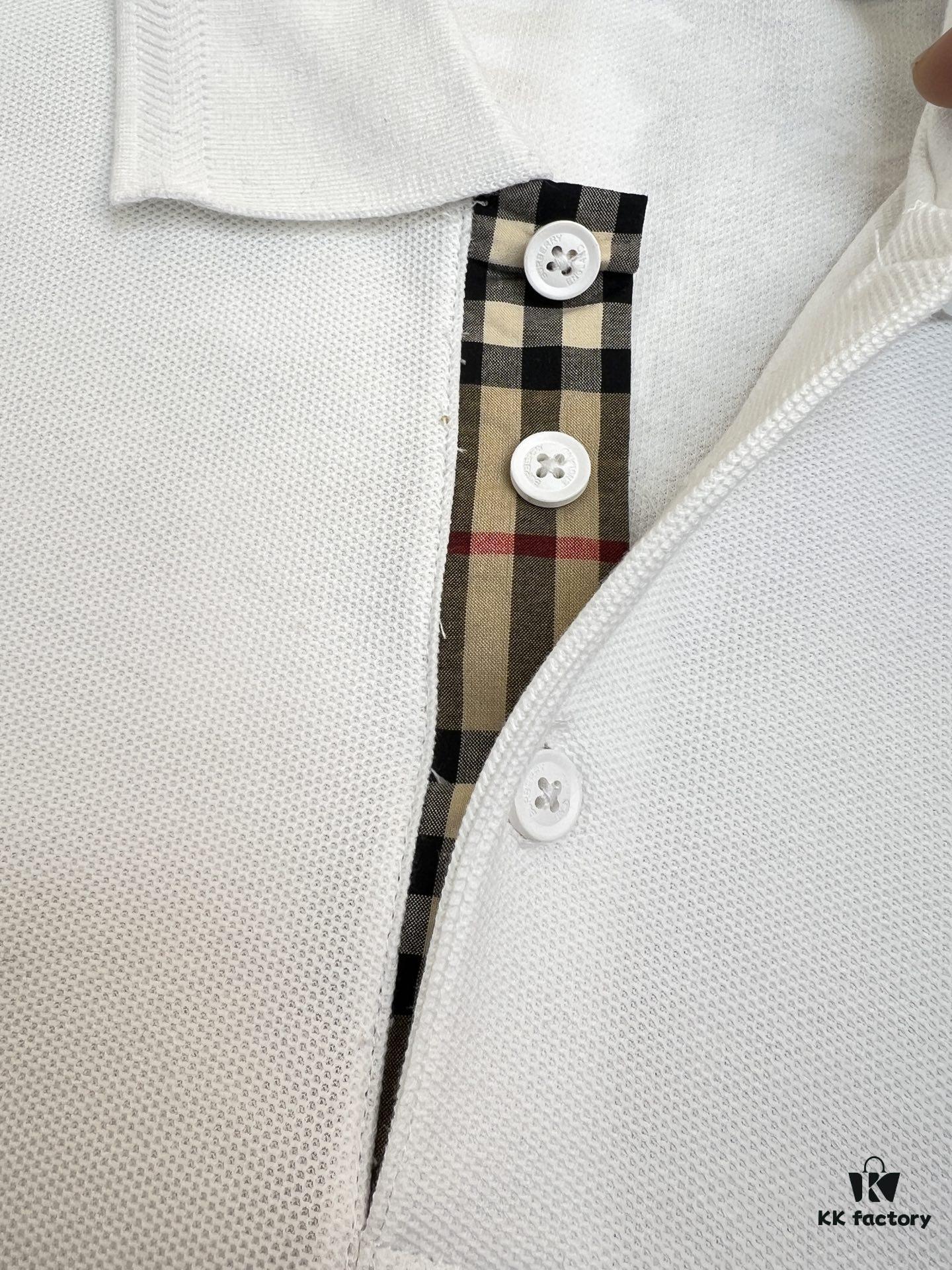 BBR 25SS Spring/Summer Polo Shirt – Black and White Printed Crew Neck Short Sleeve T-Shirt