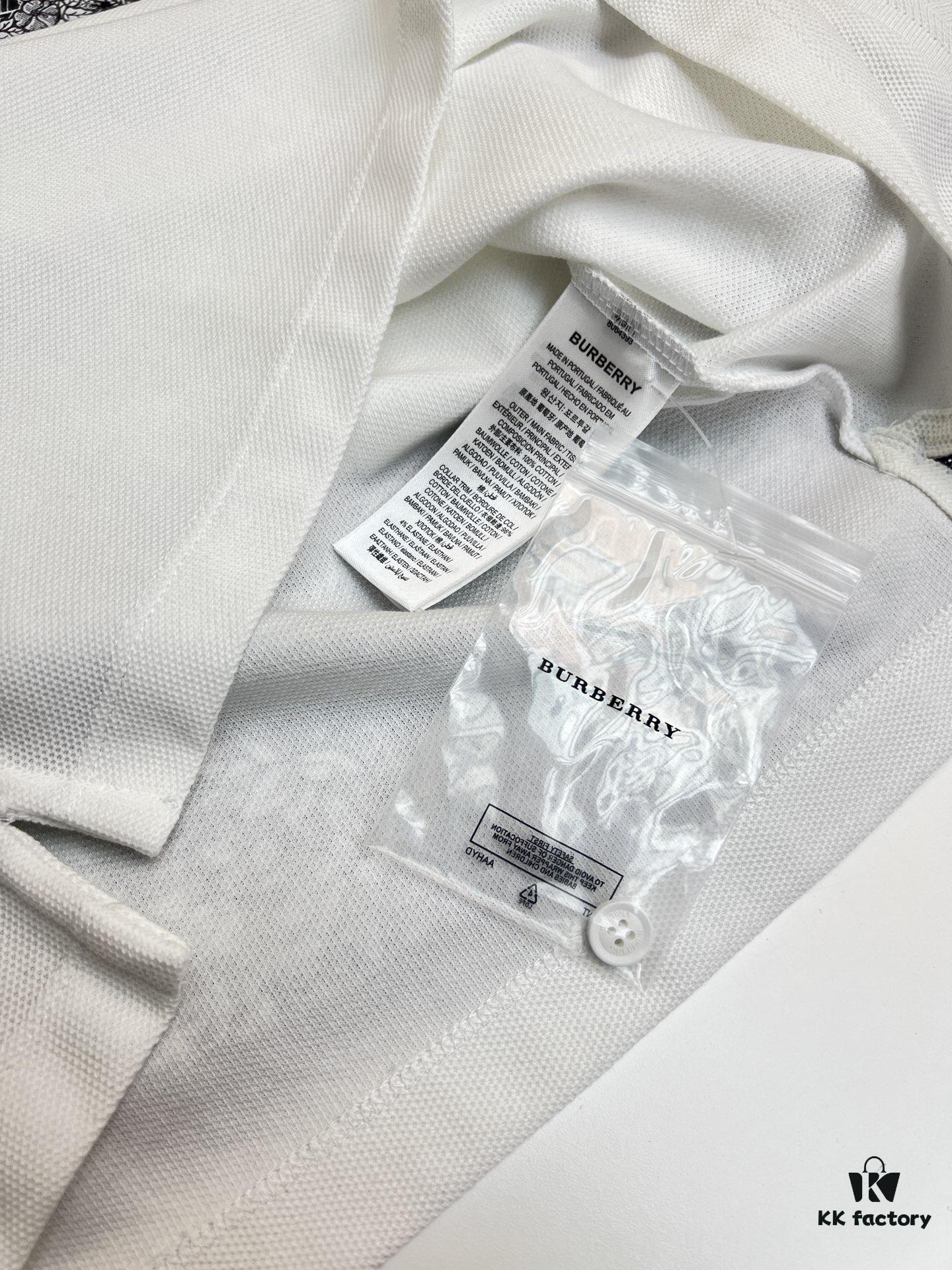 BBR 25SS Spring/Summer Polo Shirt – Black and White Printed Crew Neck Short Sleeve T-Shirt