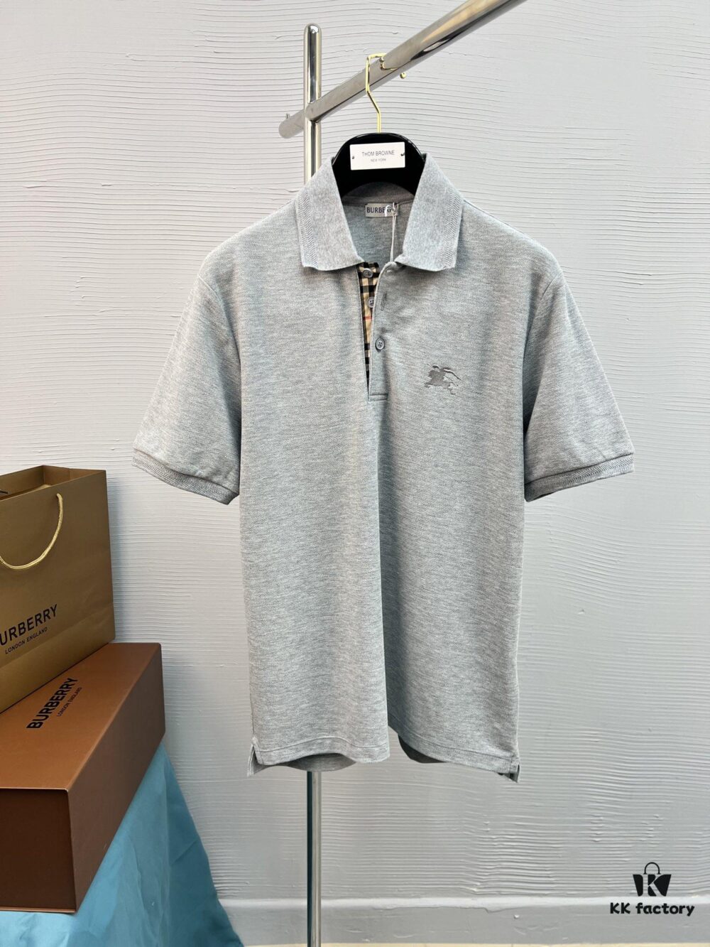 BBR 25SS Spring Summer Polo Shirt Black and White Printed Crew Neck Short Sleeve T-Shirt