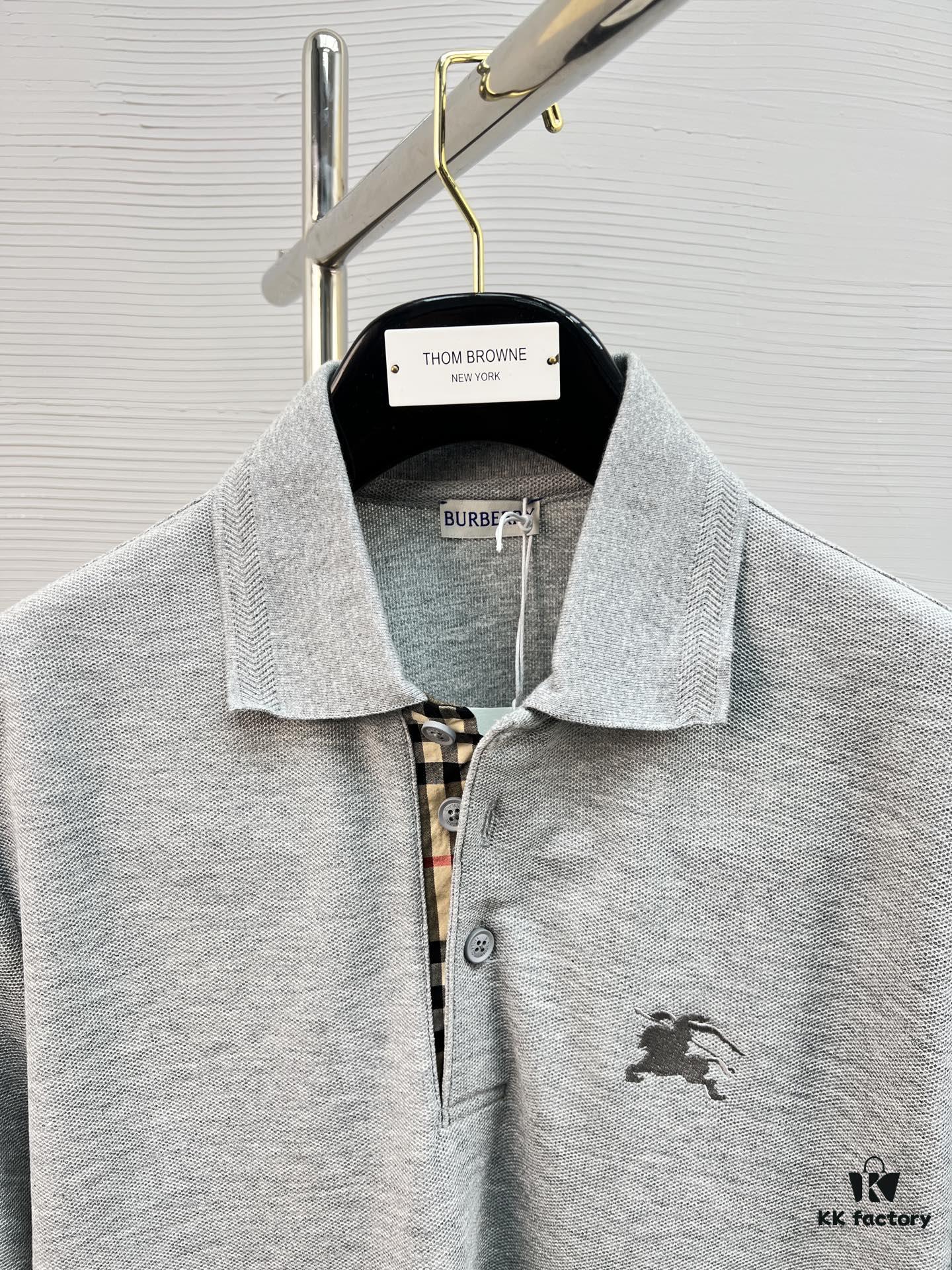 BBR 25SS Spring Summer Polo Shirt Black and White Printed Crew Neck Short Sleeve T-Shirt