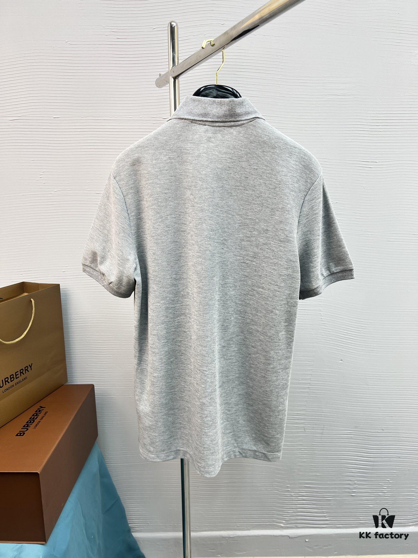 BBR 25SS Spring Summer Polo Shirt Black and White Printed Crew Neck Short Sleeve T-Shirt