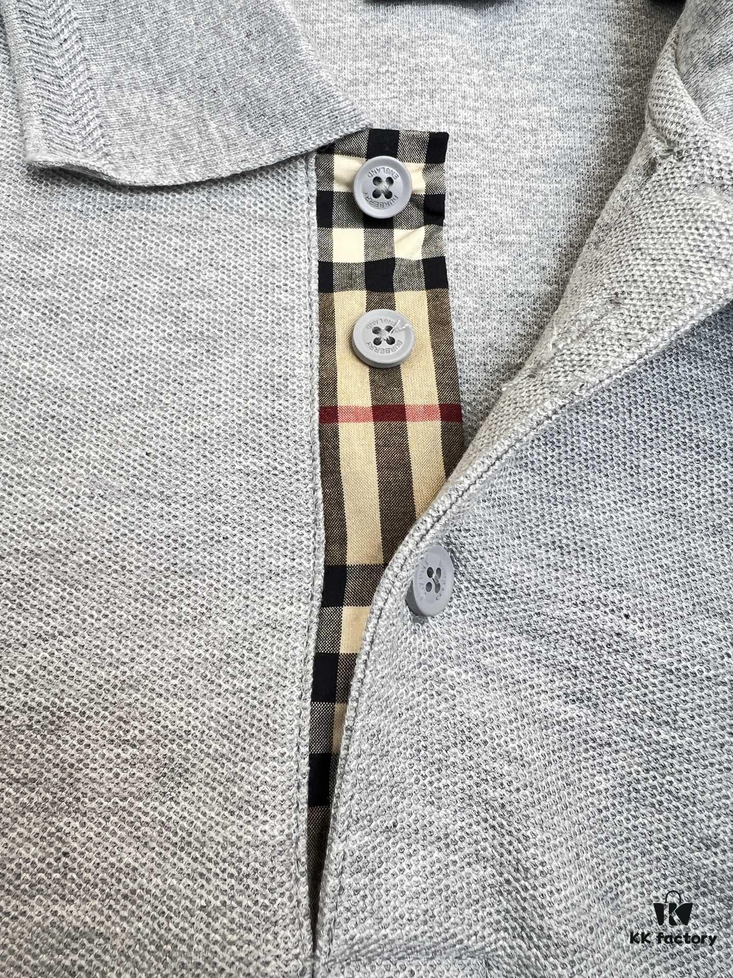 BBR 25SS Spring Summer Polo Shirt Black and White Printed Crew Neck Short Sleeve T-Shirt