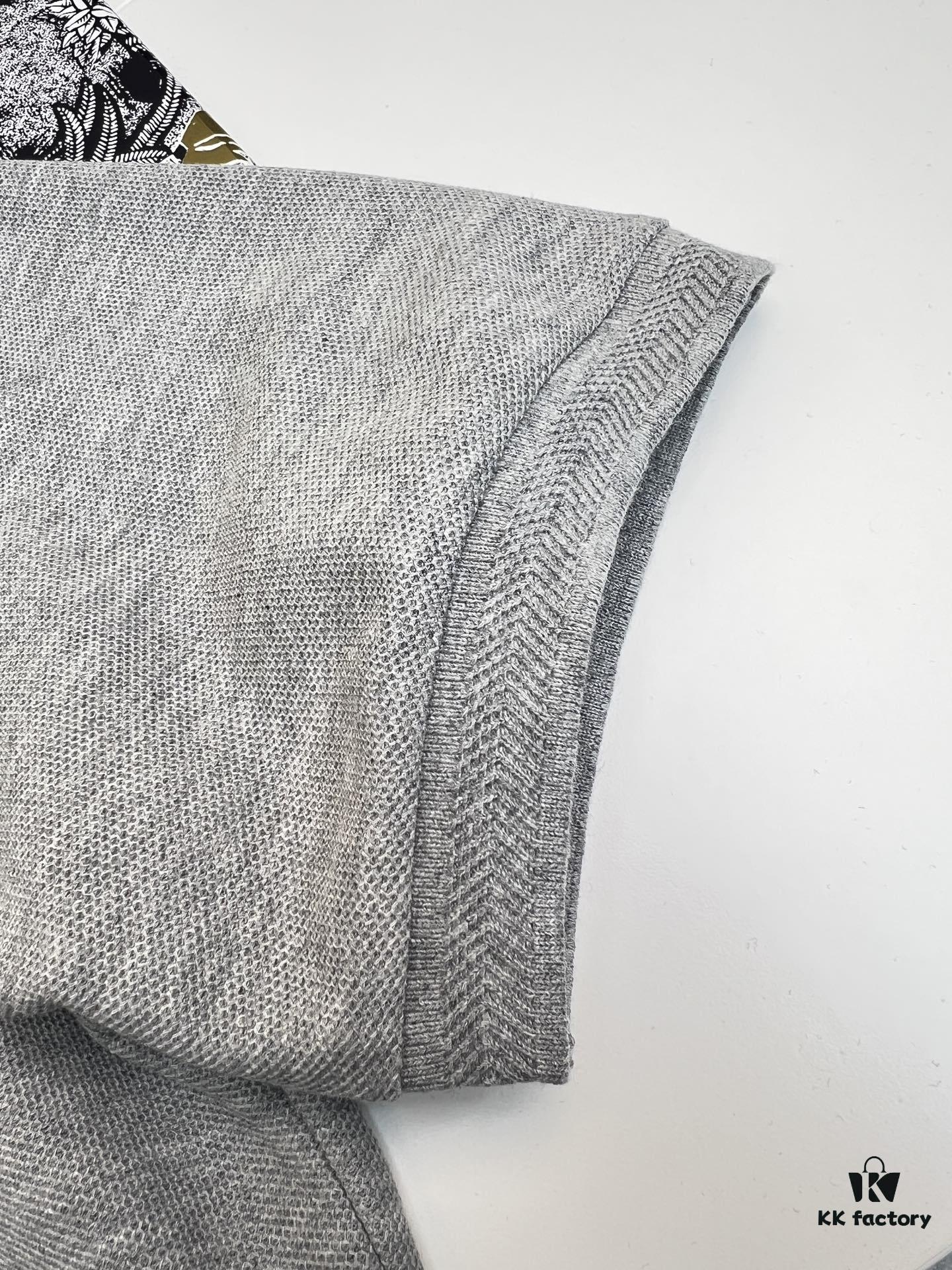 BBR 25SS Spring Summer Polo Shirt Black and White Printed Crew Neck Short Sleeve T-Shirt