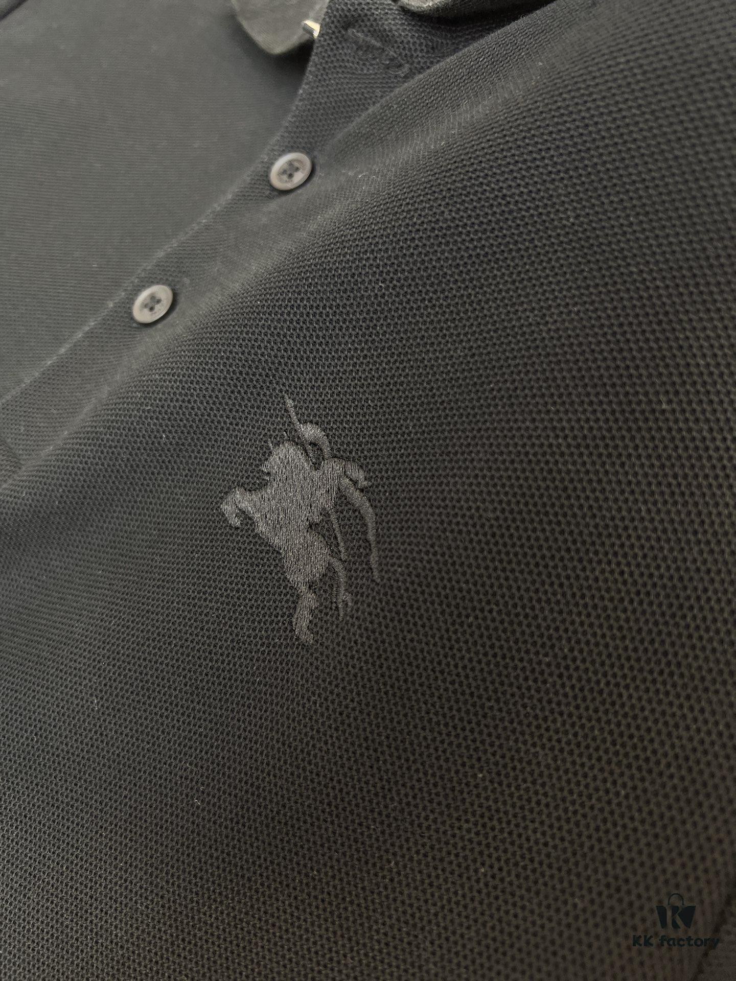 BBR 25SS Spring Summer Polo Shirt Black and White Printed Crew Neck Short Sleeve T-Shirt