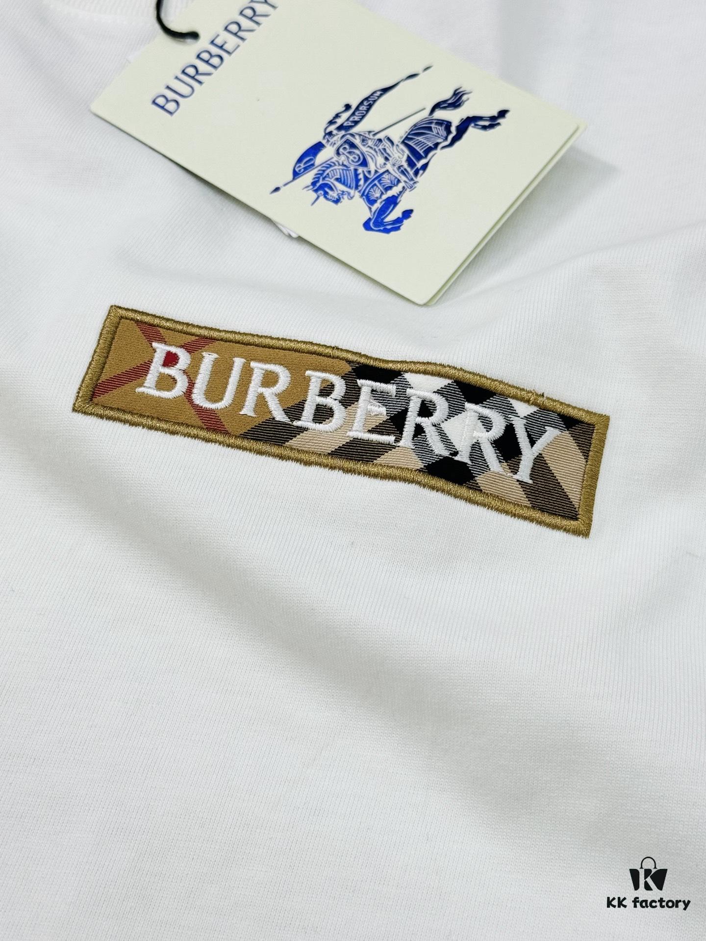 BBR* Baboli 25SS Limited Edition T-Shirt, Unisex, 260g High-Quality Combed Cotton, 3D Embroidered Brand Logo on Chest, Plaid Panel Design on Sleeves and Back for Textured Feel, Oversized Slightly Flared Fit, Triple Labels Complete, Colors: Black, White, European Size: S-XL (Recommended Size M for Height 175cm/Weight 70kg)