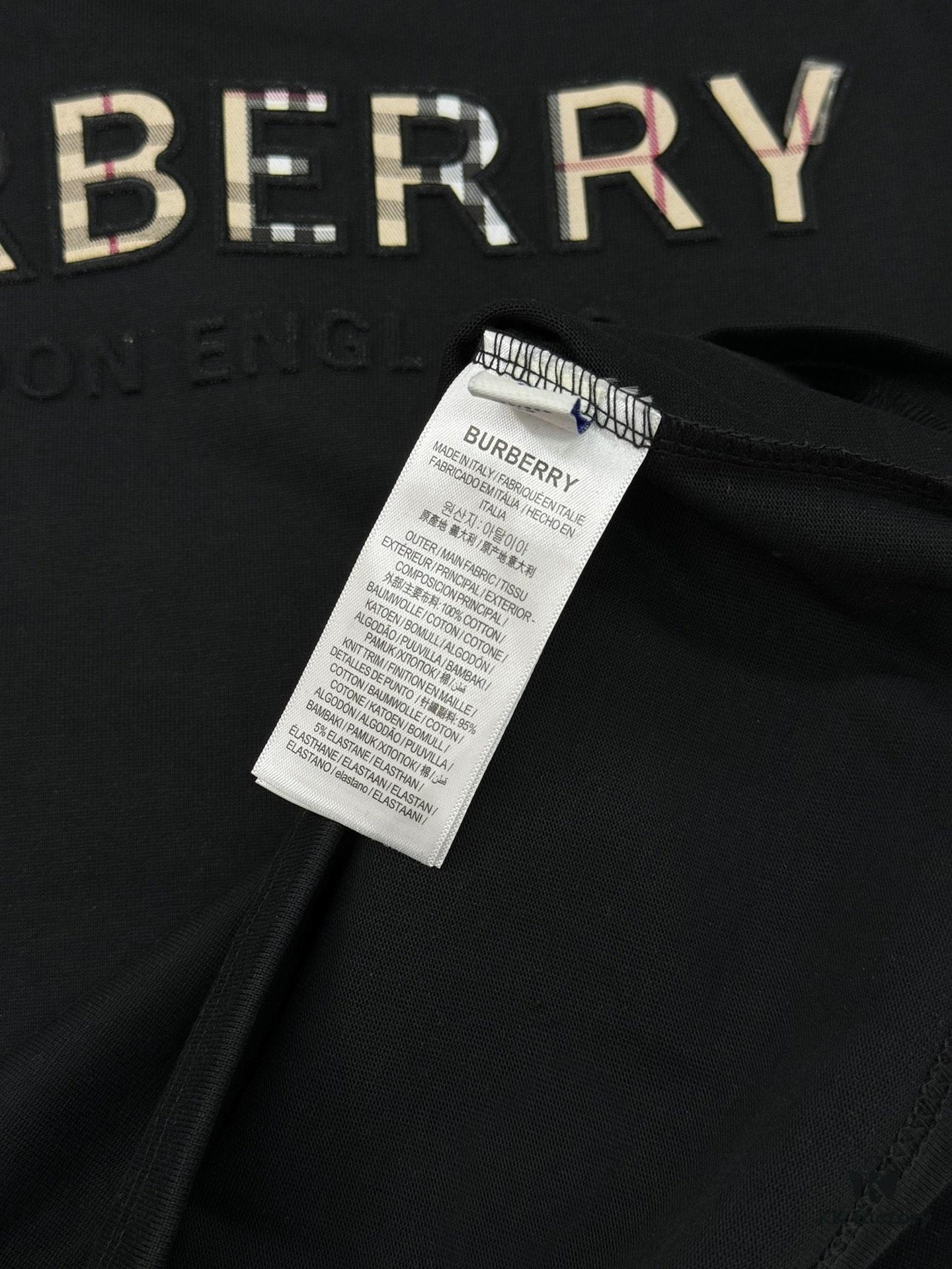 BBR* Baboli 25SS Limited Edition T-Shirt, Unisex, 260g High-Quality Combed Cotton, Textured Chest Design with Brand Lettering and Classic Plaid Pattern, Oversized Slightly Flared Fit, Triple Labels, Colors: Black, White, European Size: S-XL (Recommended M for 175cm/72.5kg)