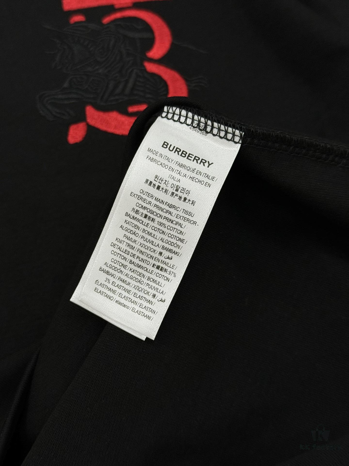 BBR* Bao-Bao Li 25s Classic Short-Sleeve Unisex T-Shirt – Front Chest TB Horse 3D Embroidered Logo, Premium 260g Pure Cotton, Soft and Breathable, Basic Style for Long-Lasting Wear