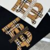 BBR* Bao Bao Li 25SS Limited Edition T-Shirt, Unisex, 260g High-Quality Combed Cotton, Classic TB Plaid Embroidery on Chest with Strong Textural Feel, Oversized Slightly Loose Fit, Triple Labels, Colors: Black, White