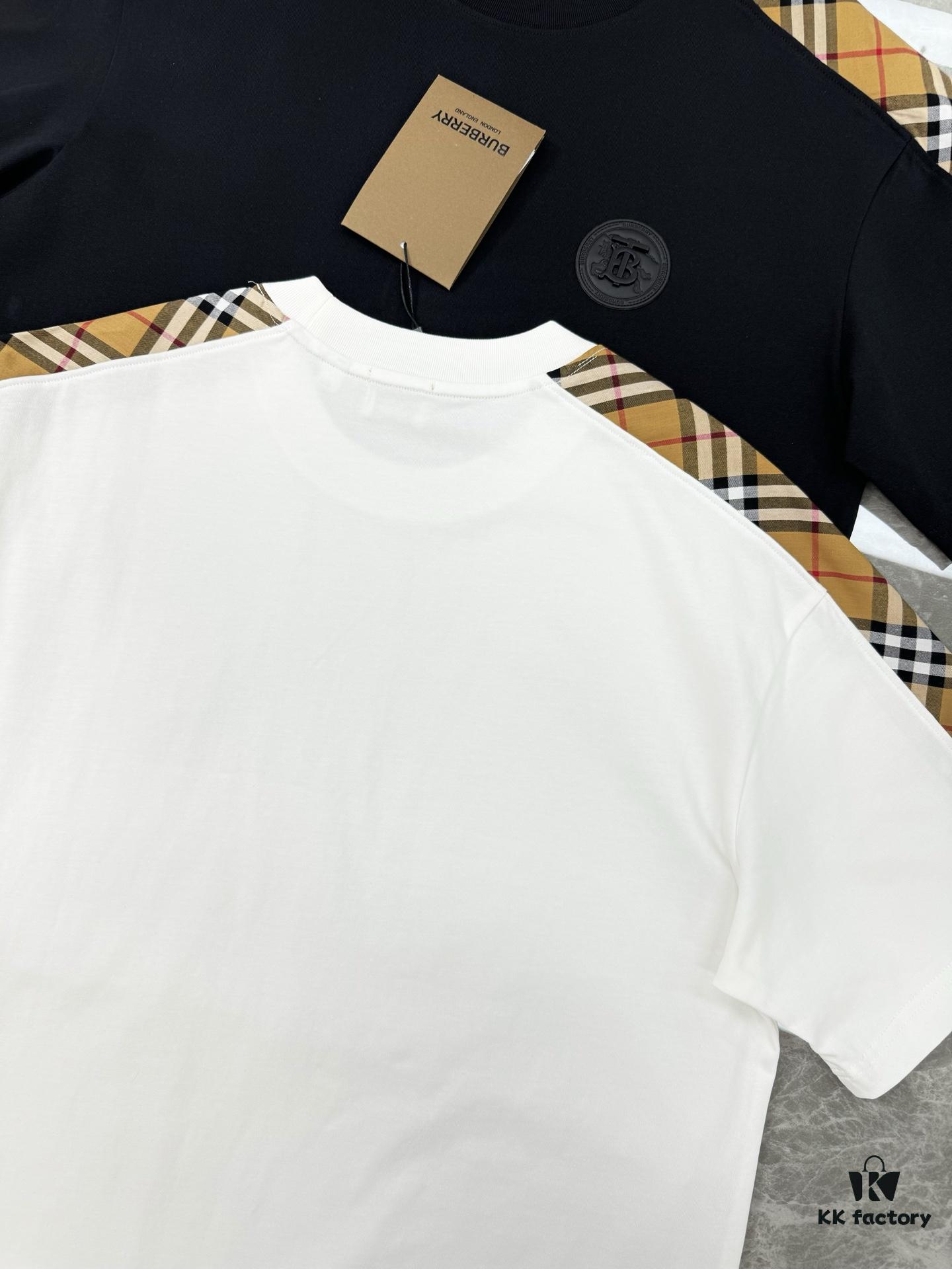 BBR* Bao-Bao-Li 25SS Limited Edition T-Shirt, Unisex Style! Premium 260g Fully Combed Cotton, Custom Leather Chest Patch, Shoulder Plaid Panel Craft for Strong Textural Feel and 3D Effect, Oversized Slightly Expanded Silhouette, Complete Three Labels. Colors: Black, White. European Size: S, M, L, XL (Recommended Size M for Height 175cm / Weight 70kg)