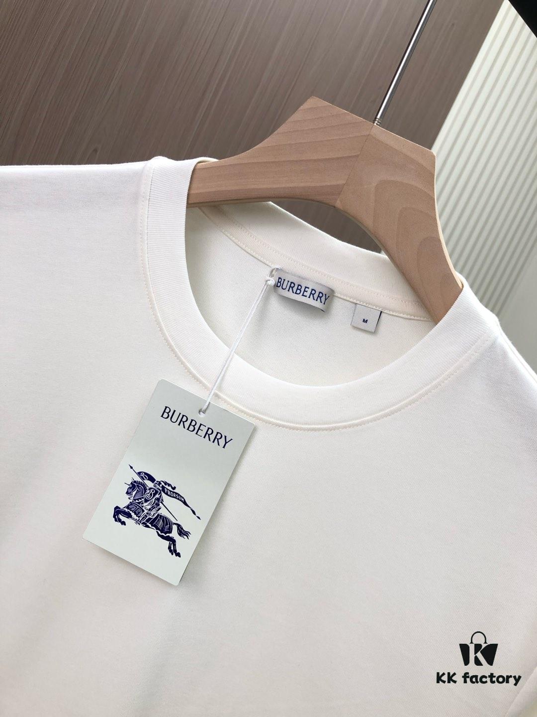 BBR 2025SS New Plaid Warhorse Knight Embroidered Round Neck Short Sleeve T-Shirt