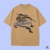 Burberry 2025 Fall Spring-Summer Collection Equestrian Graphic Short Sleeve T-Shirt Premium Quality, Special Jacquard 270G 32-Count Double-Yarn Pure Cotton Fabric, Relaxed Fit Unisex Design
