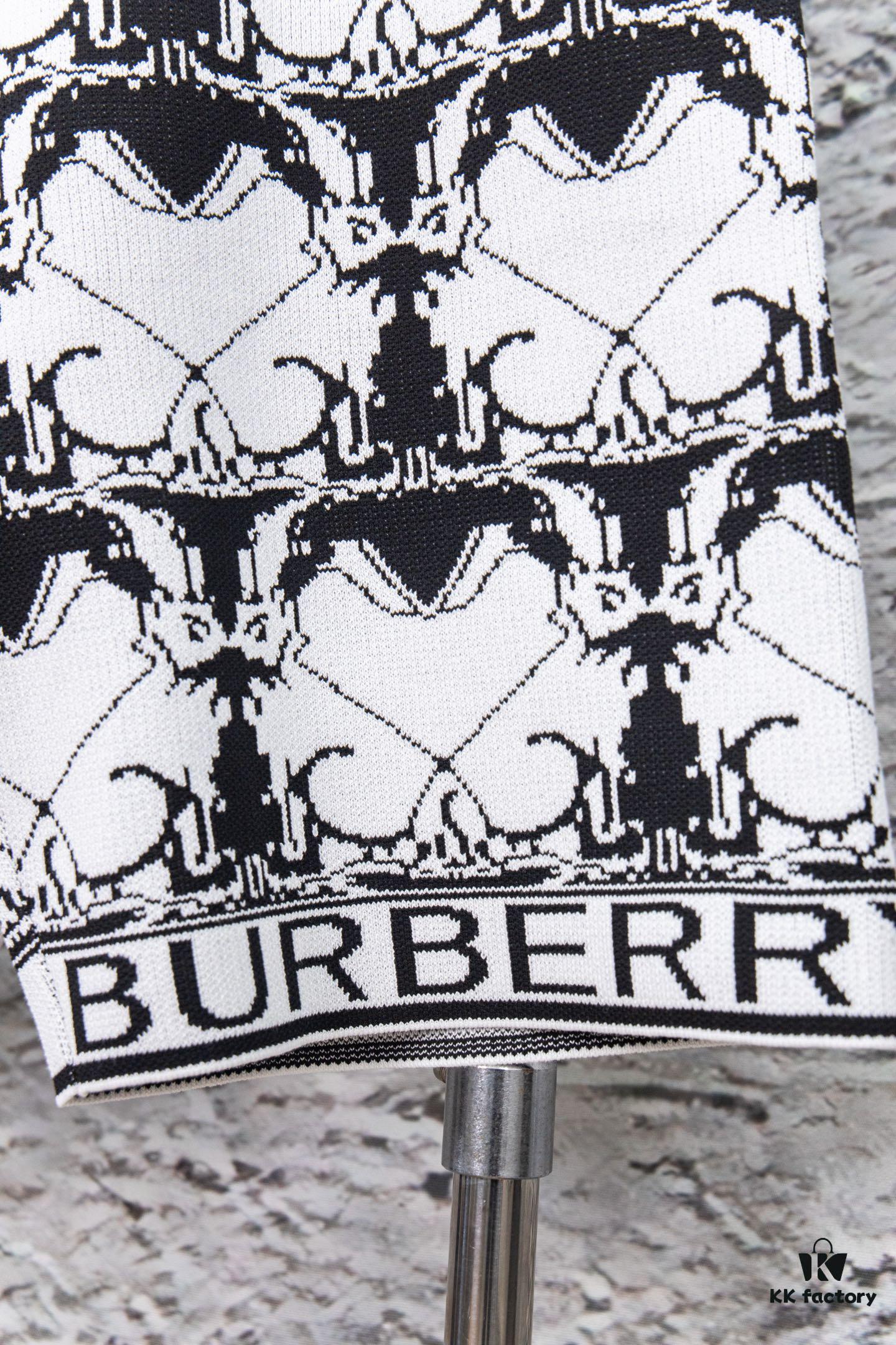 New BURBERRY Barbour Full-Print Knit Shorts Model Y108