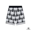 New BURBERRY Barbour Full-Print Knit Shorts, 2023SS Collection, Custom Waffle-Knit Fabric, Jacquard Knit Design, Striped Pattern, Premium Hardware Drawstring, Fashionable and Comfortable Fit