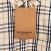 Burberry Letter Plaid Cotton Poplin Shirt, 100% Pure Cotton, Original Quality, Custom Buttons, Chest Patch Pocket, Terry Cloth Appliqué on Sleeves, All-Over Pattern Matching, Unisex Design