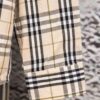 Burberry Letter Plaid Cotton Poplin Shirt, 100% Pure Cotton, Original Quality, Custom Buttons, Chest Patch Pocket, Terry Cloth Appliqué on Sleeves, All-Over Pattern Matching, Unisex Design