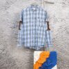 Burberry Letter Plaid Cotton Poplin Shirt, 100% Pure Cotton, Original Quality, Chest Patch Pocket, Toweling Fabric Appliqué on Sleeves, All-Over Pattern Matching, Unisex Design