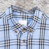 Burberry Letter Plaid Cotton Poplin Shirt, 100% Pure Cotton, Original Quality, Chest Patch Pocket, Toweling Fabric Appliqué on Sleeves, All-Over Pattern Matching, Unisex Design