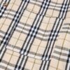 Burberry Letter Plaid Cotton Poplin Shirt, 100% Pure Cotton, Original Quality, Custom Buttons, Chest Patch Pocket, Toweling Fabric Appliqué on Sleeves, All-Over Pattern Matching, Unisex Design