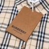 Burberry Letter Plaid Cotton Poplin Shirt, 100% Pure Cotton, Original Quality, Custom Buttons, Chest Patch Pocket, Toweling Fabric Appliqué on Sleeves, All-Over Pattern Matching, Unisex Design
