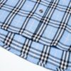 Burberry Letter Plaid Cotton Poplin Shirt, Original 100% Cotton, Premium Quality with Custom Buttons, Patch Pocket, and Toweling Fabric Appliqué on Sleeves