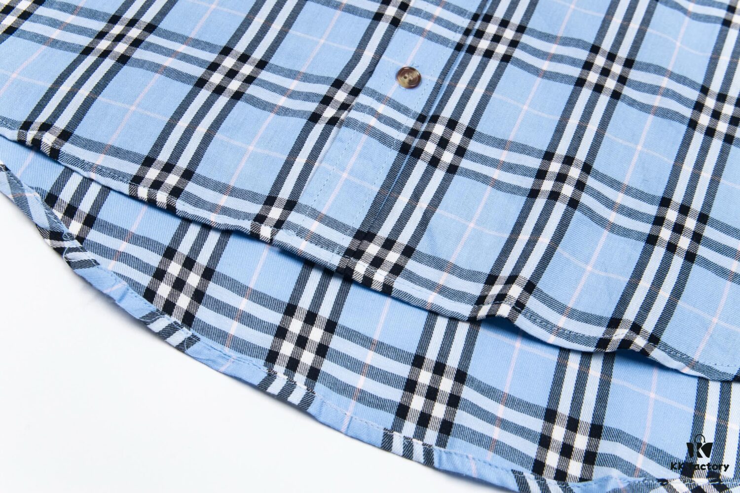 Burberry Letter Plaid Cotton Poplin Shirt, Original 100% Cotton, Premium Quality with Custom Buttons, Patch Pocket, and Toweling Fabric Appliqué on Sleeves